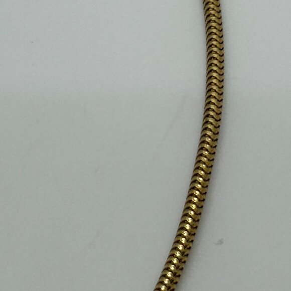 Vintage Monet Gold Snake Chain Necklace Choker Minimalist Jewelry 1970s 15 in. - Picture 7 of 13